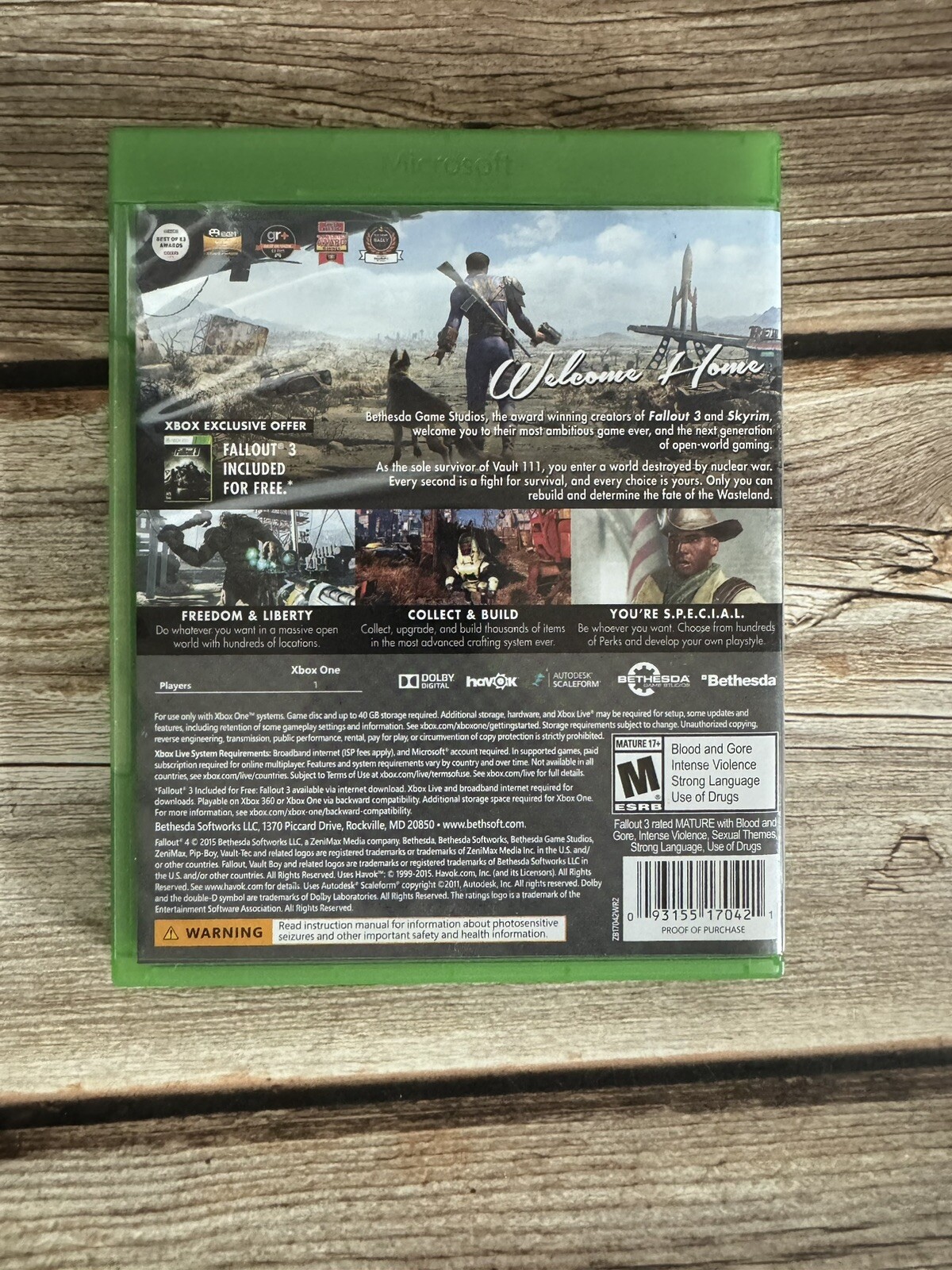 Fallout 4 (Xbox One, 2015) CIB