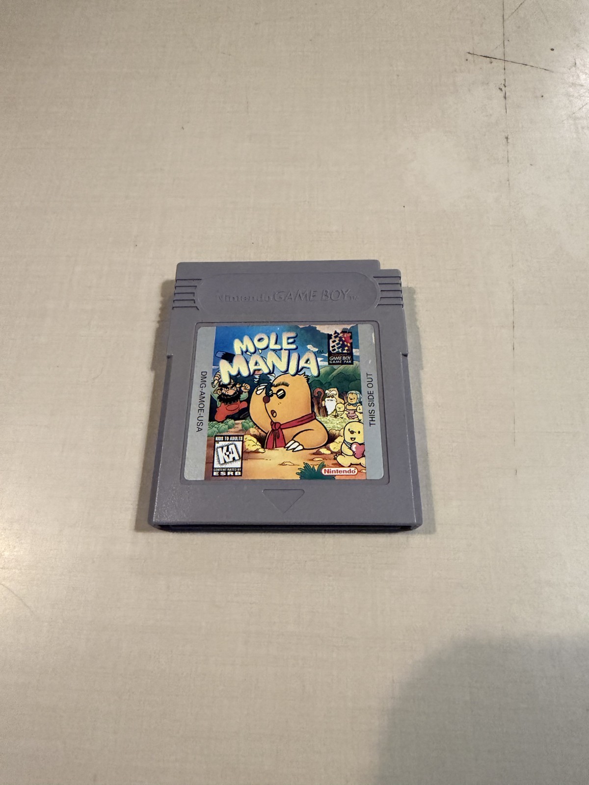 Mole Mania Original Nintendo Gameboy CARTRIDGE ONLY AUTHENTIC/TESTED Puzzle Game
