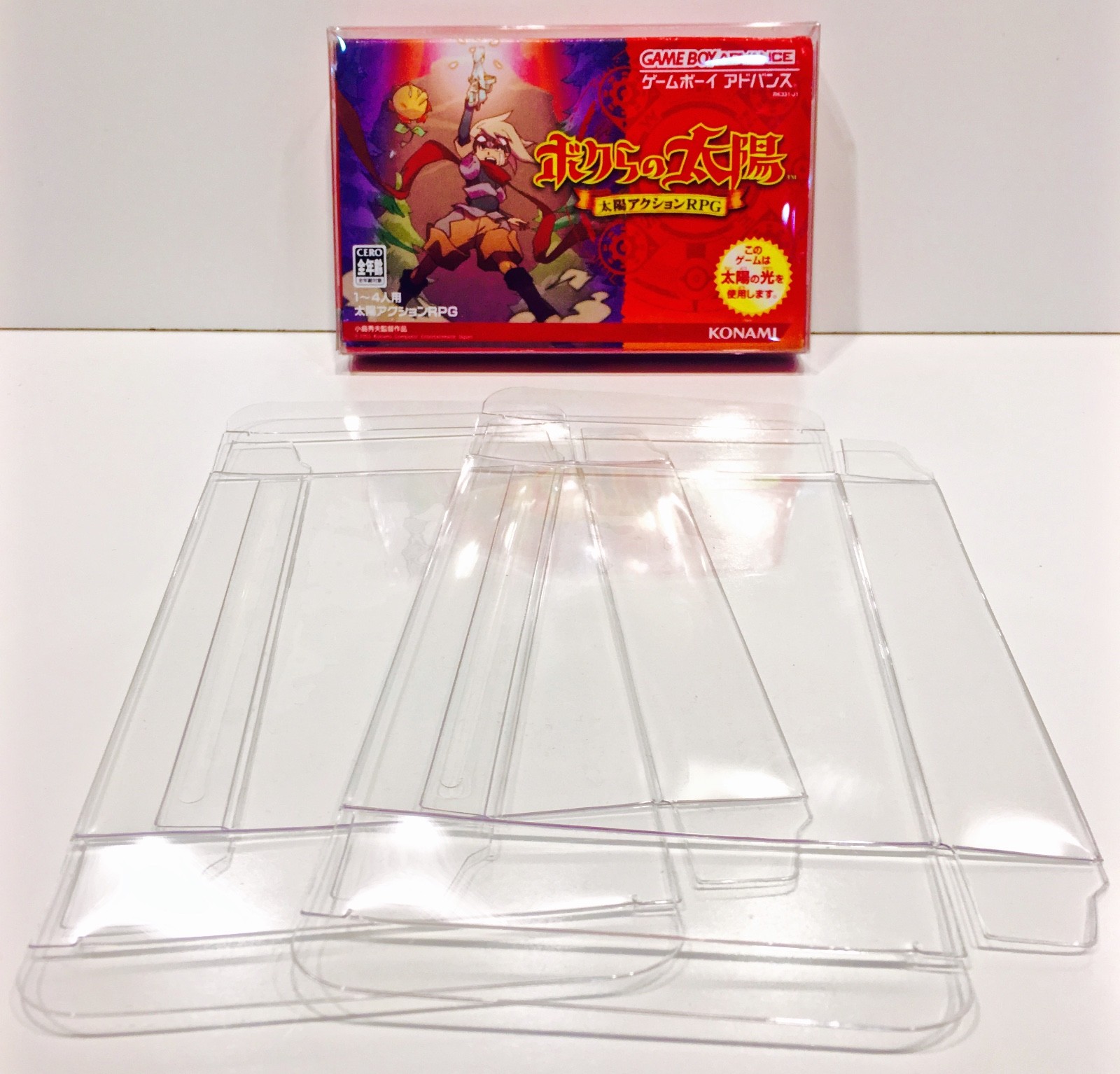 5 Box Protectors For JAPANESE GAME BOY ADVANCE Clear Cases Boxes Nintendo GBA