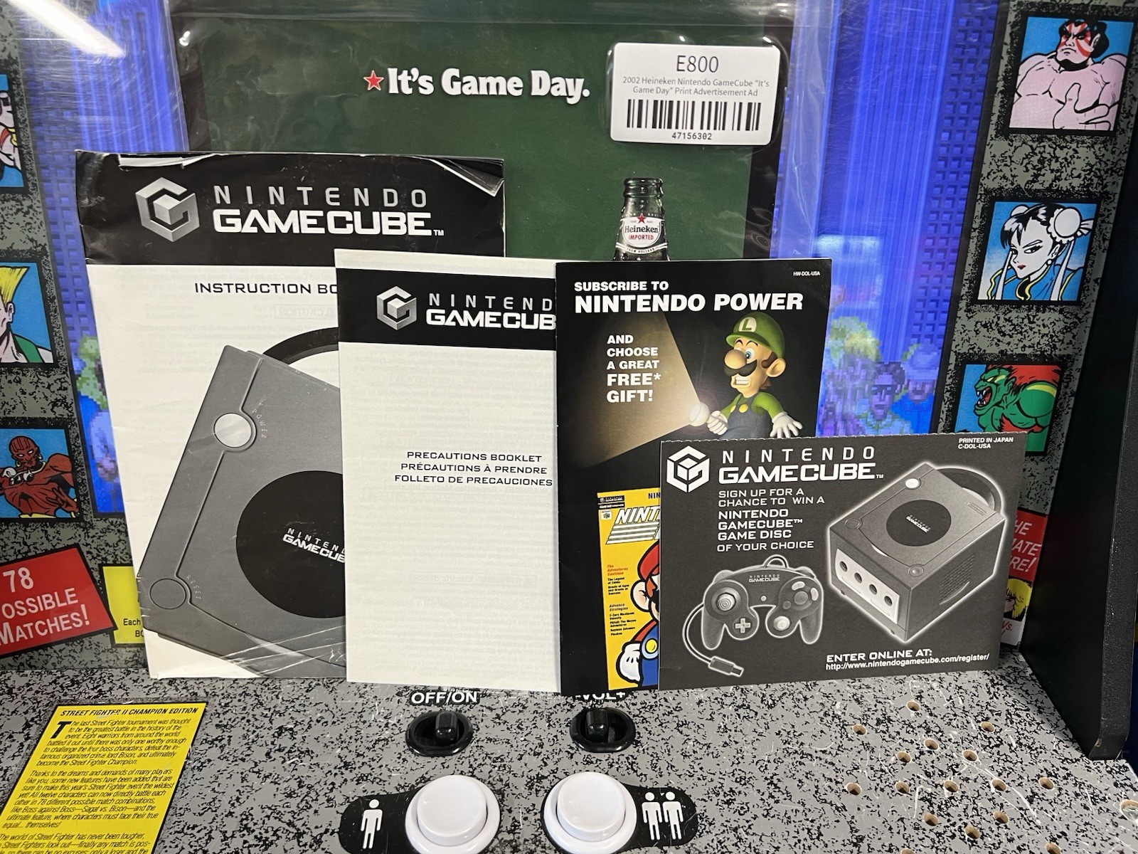 2002 Nintendo Heineken GameCube Indigo Purple Console CIB Limited to 50 Promo