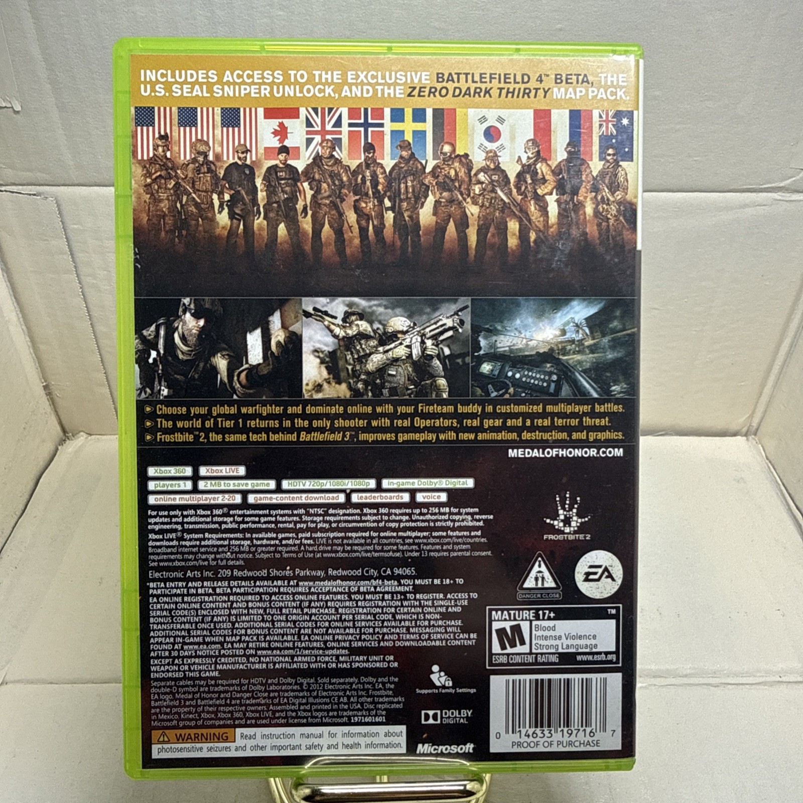 MEDAL OF HONOR WARFIGHTER LIMITED EDITION XBOX 360 Complete With Manual
