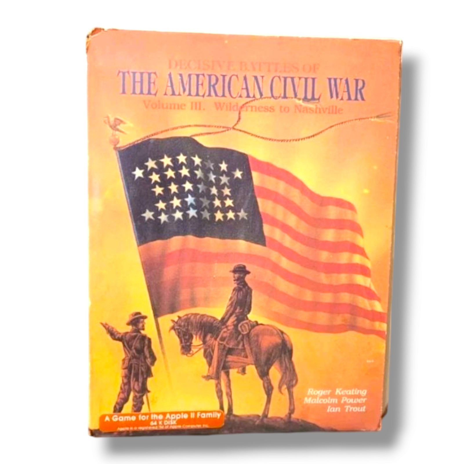 Apple II Civil War Strategy Game Vol 3 CIB Rare 64K SSG Wilderness to Nashville
