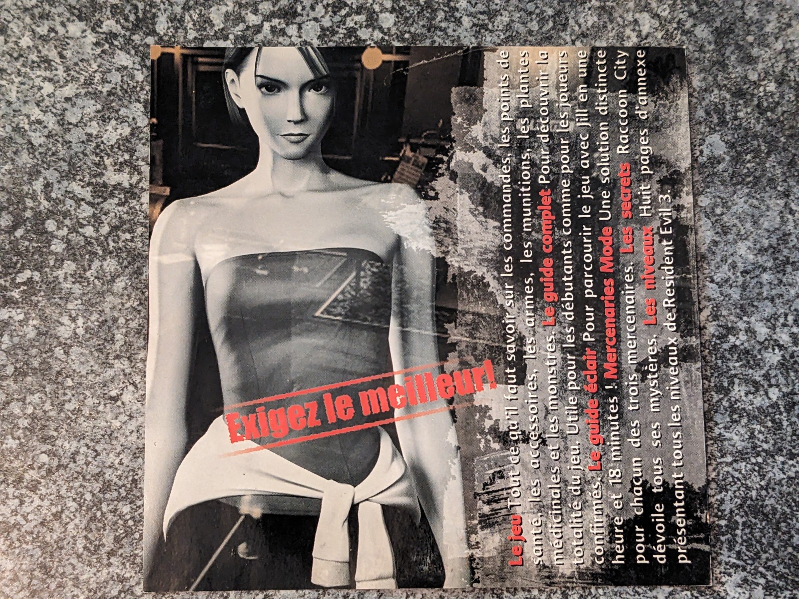 Resident Evil 3 Nemesis (1999) PS1 NTSC 📀 (European French Language Back Cover)