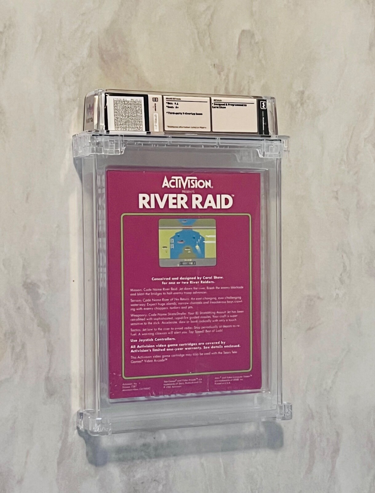 River Raid Atari 2600 9.4 A+ WATA CGC Burgundy Box