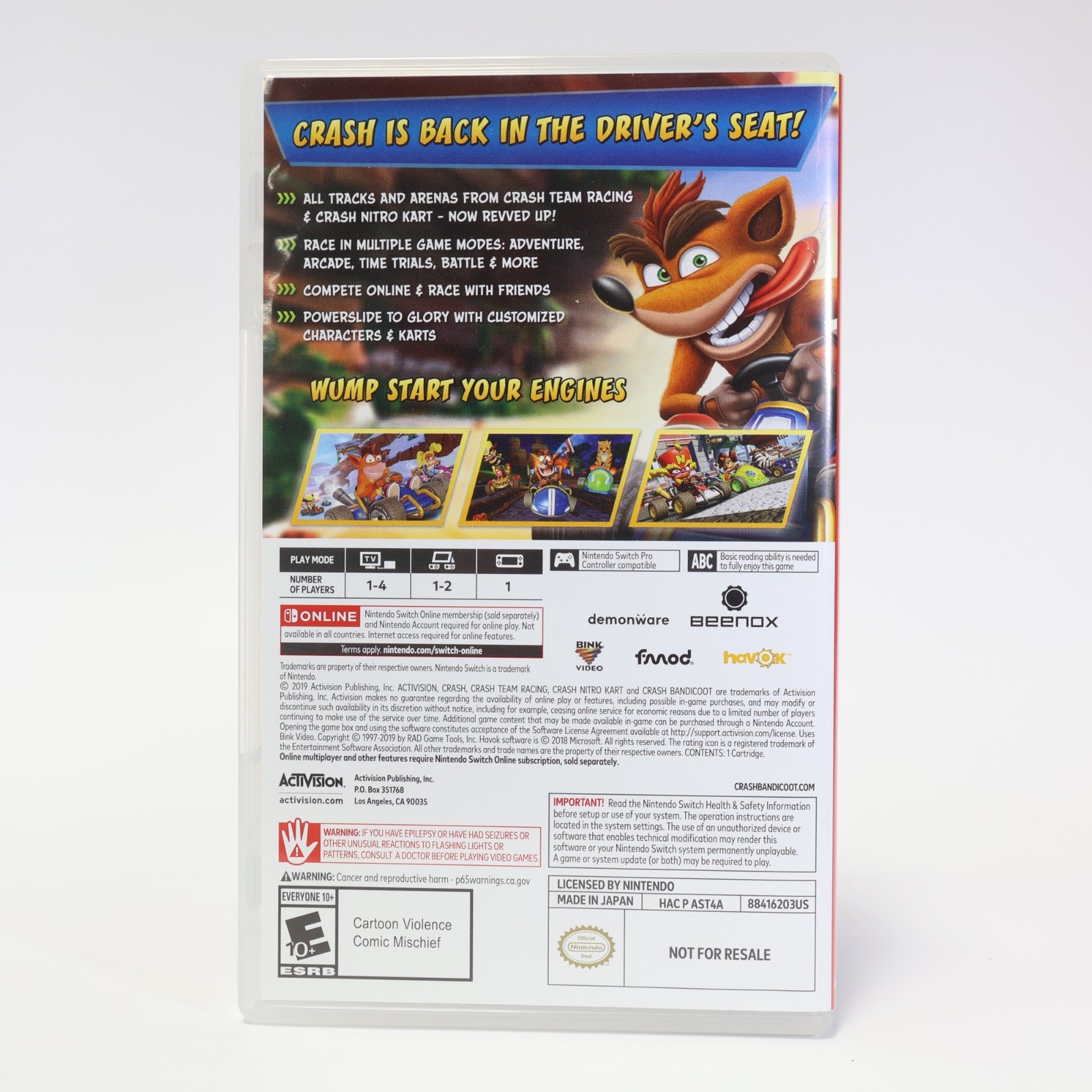 Crash Team Racing: Nitro Fueled Nitros Oxide & Pin set (Switch) NO GAME