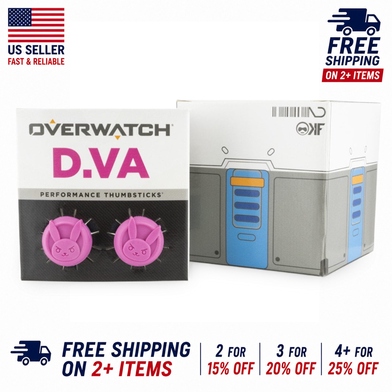 KontrolFreek FPS Thumbsticks for PS4/PS5 – Overwatch D.VA – Ships Fast