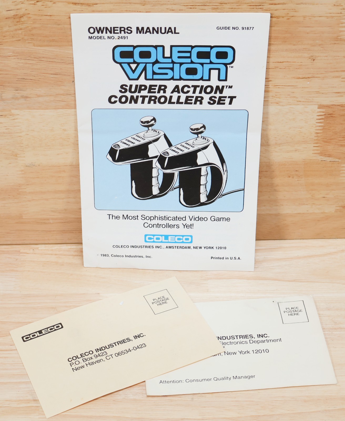ColecoVision Super Action Controller Set With Box Baseball Game & Manual 1983