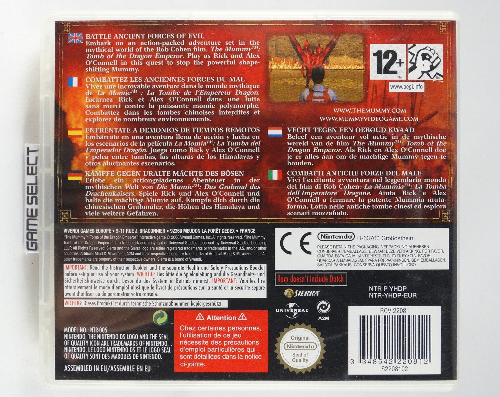THE MUMMY TOMB OF THE DRAGON EMPEROR DS PAL OF THE EUR ITA FULL ITALIAN