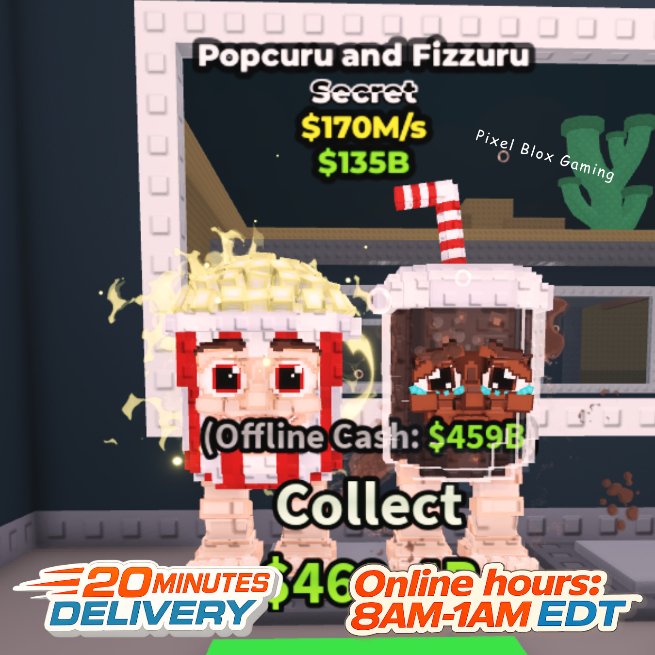 STEAL A BRAINROT 🧠Popcuru And Fizzuru 170M/s🧠Cheap+Fast Delivery🚀