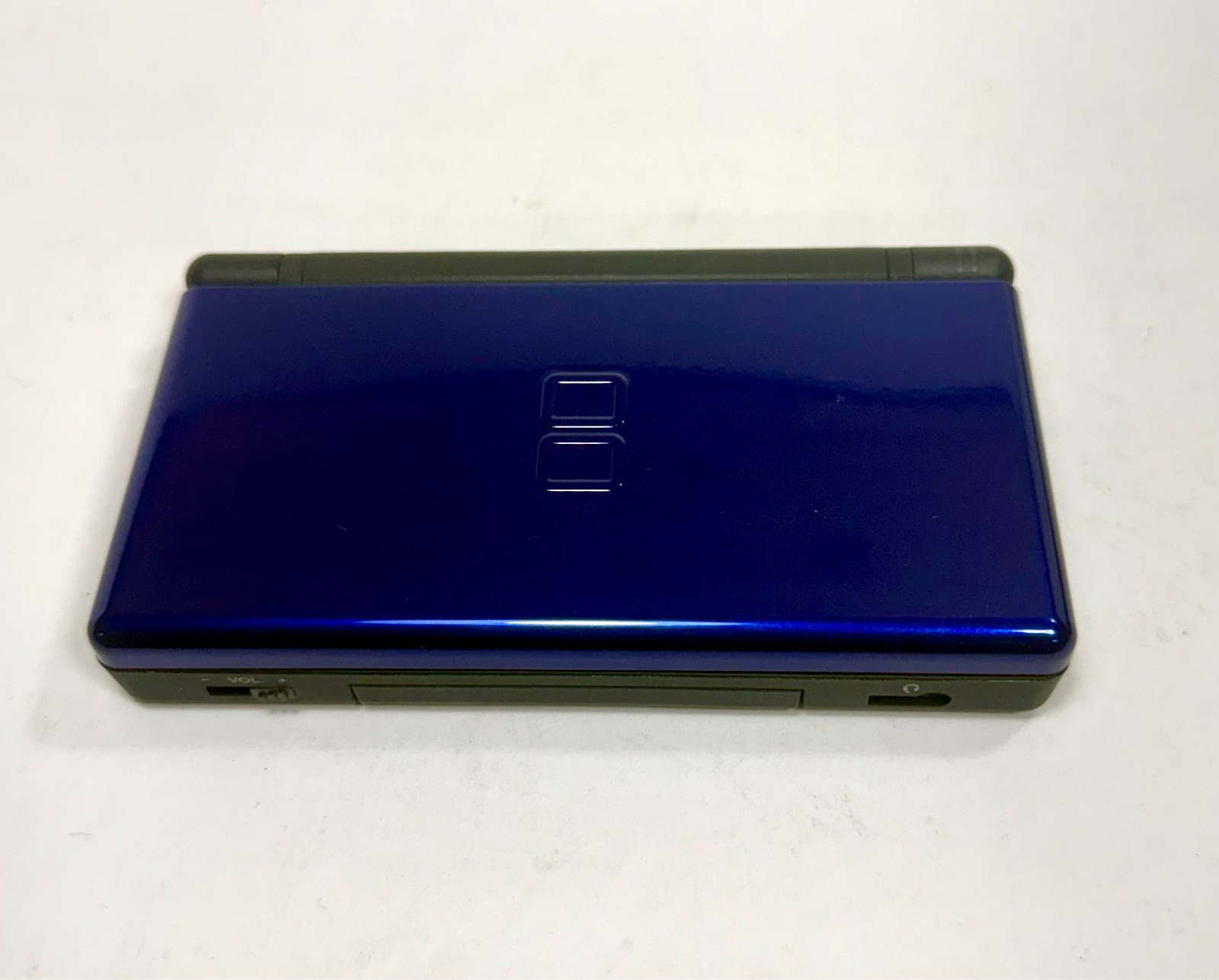 Nintendo Cobalt & Black DS Lite with Charger & Case Tested & Works!