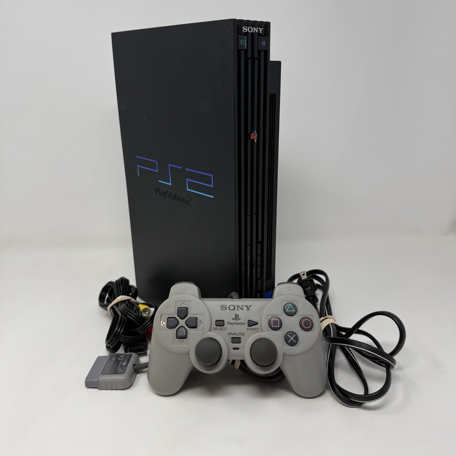 Sony Playstation 2 PS2 Fat Console W/ Cables And Controller Tested And Working