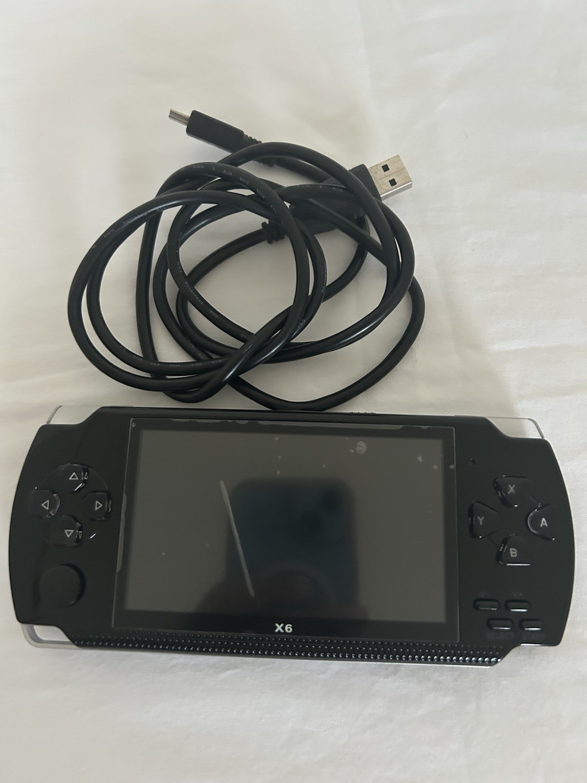 PSP X6 Handheld Game Machine 8GB High Definition Color Screen With Power Cable