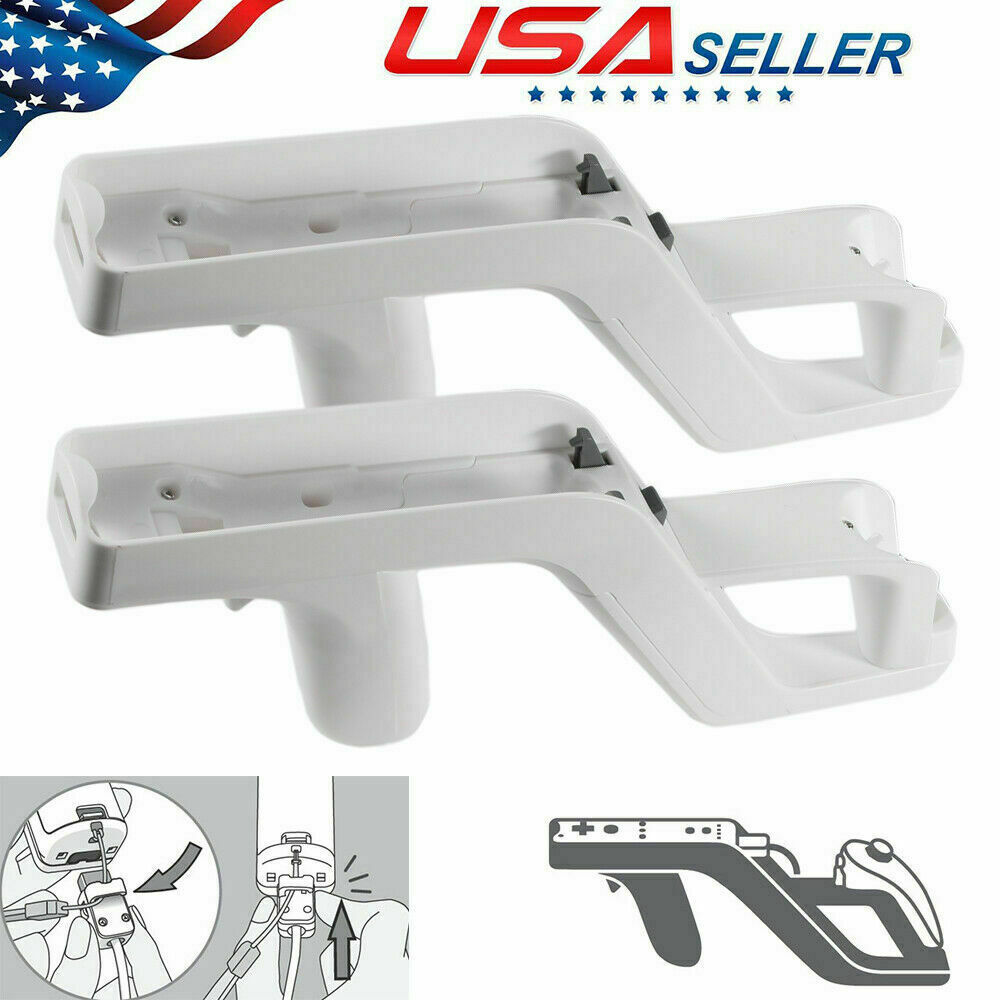 2PCS Zapper Gun for Nintendo Wii Remote Wiimote Controller New
