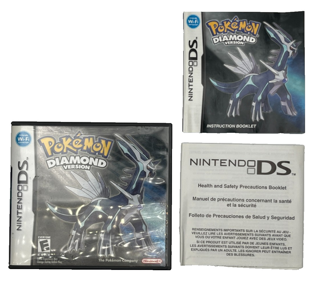 Nintendo DS Pokémon Diamond CASE, MANUALS & INSERTS ONLY 100% Authentic (2007)