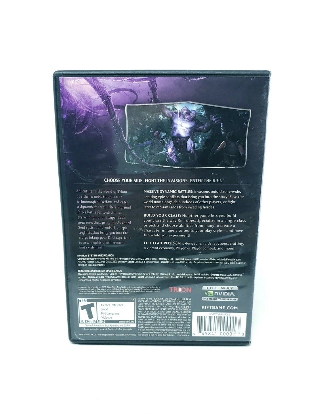 Rift (PC, 2011) PC (Windows Vista / XP) Key included