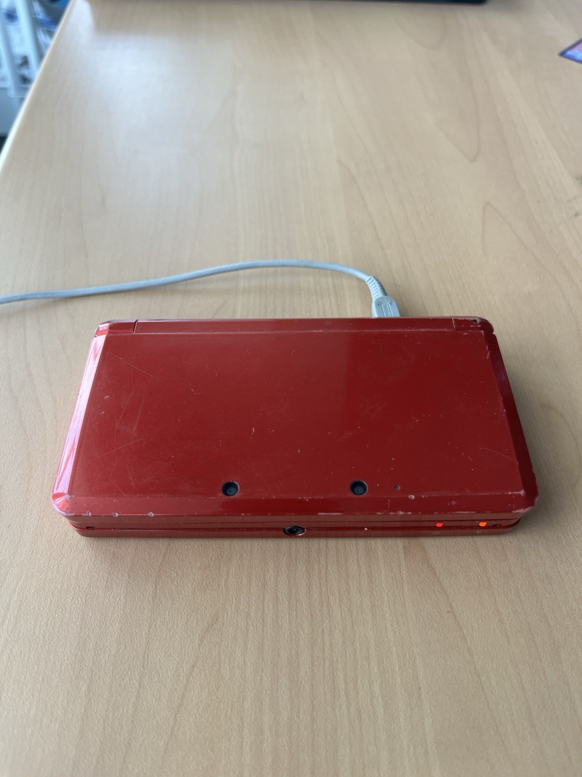 Nintendo 3DS Red Console North America OEM Charger+Pokemon Y READ SHIPS TMR