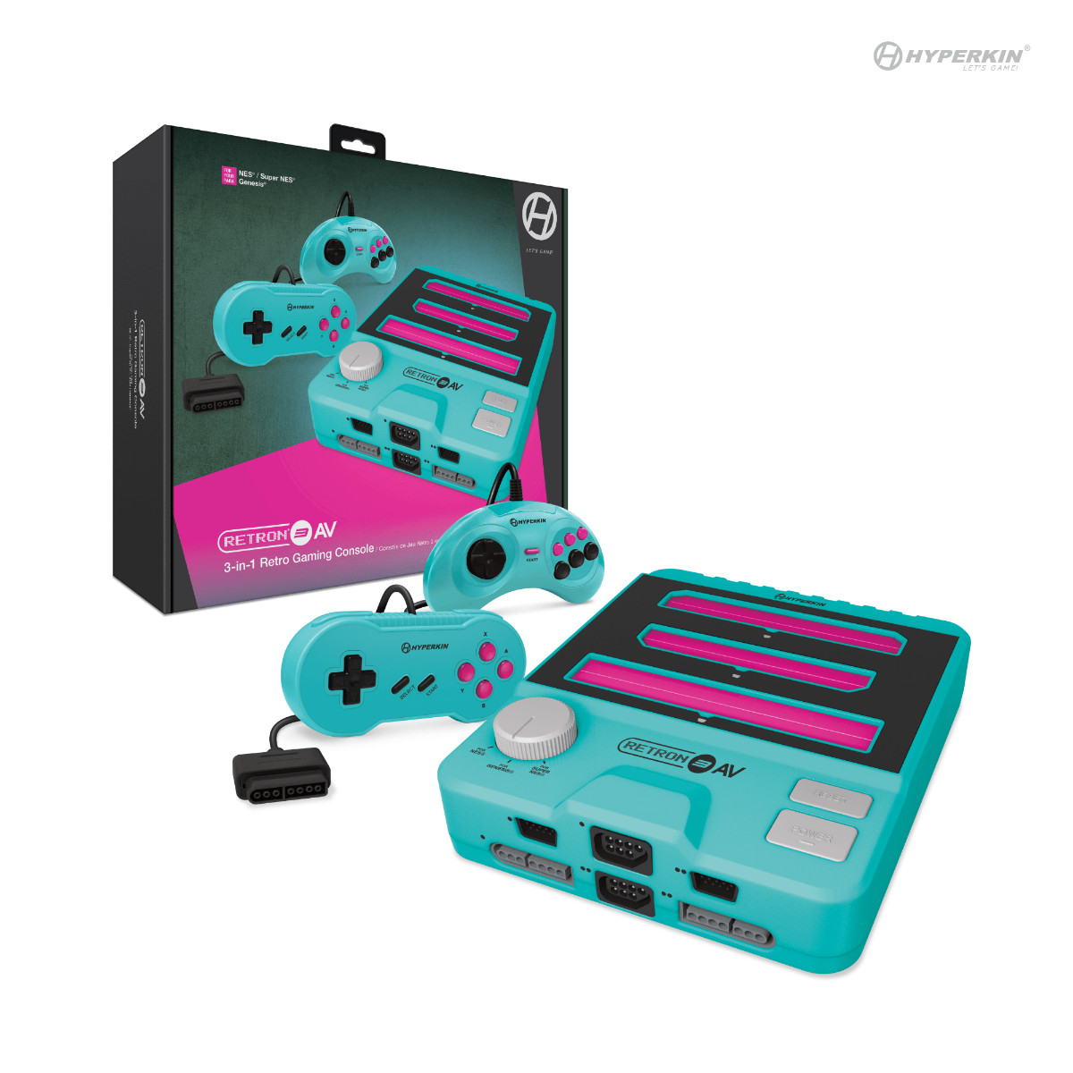 Retron 3 N3 3 in 1 Game System AV Version for SNES and Sega Genesis Games
