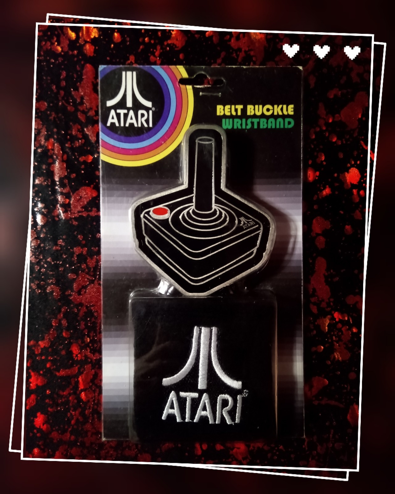 Atari Joystick Belt Buckle and Wristband Retro Style Collectible 