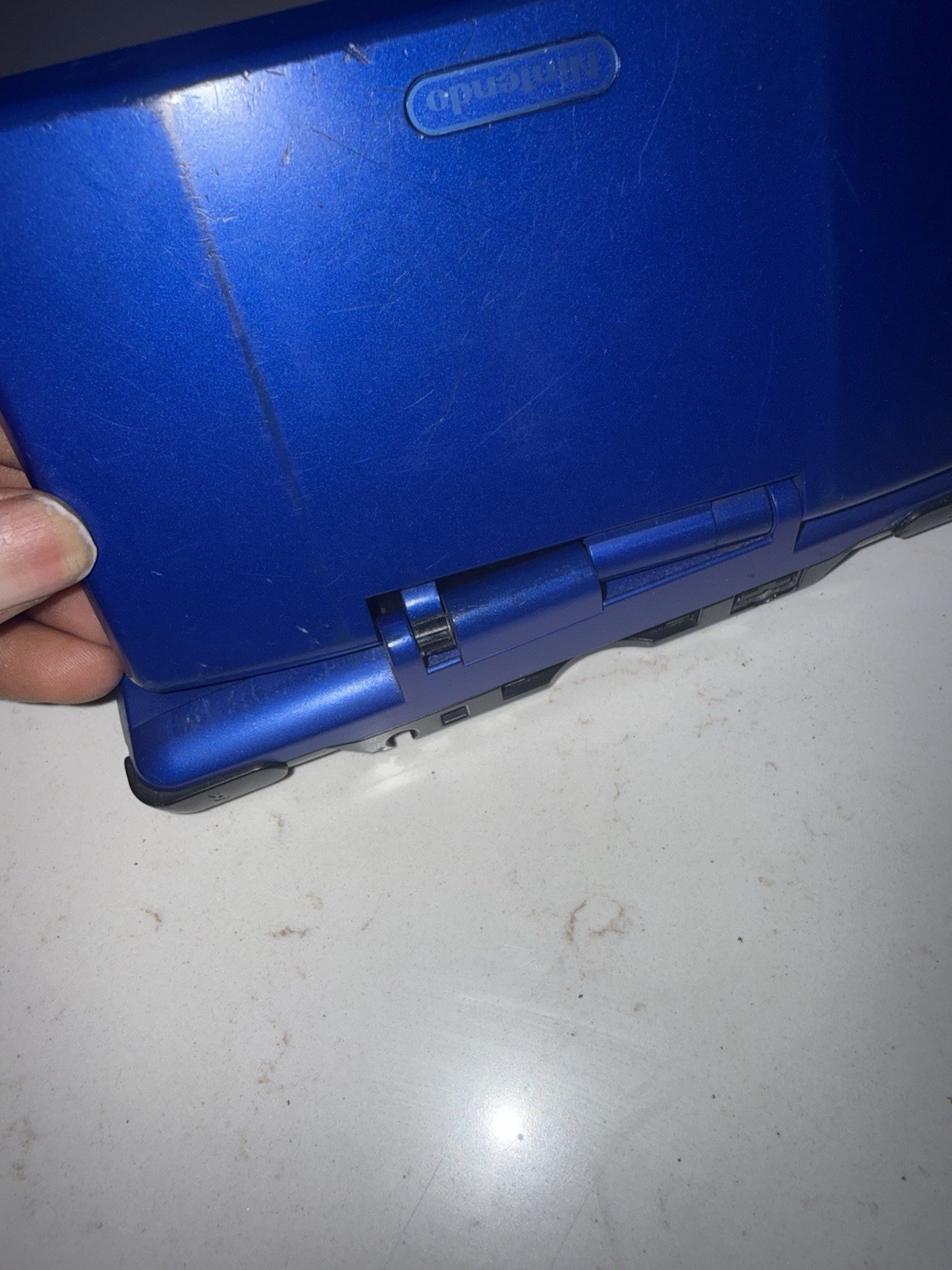 Nintendo DS Launch Edition Electric Blue Handheld System With Chargers. Works