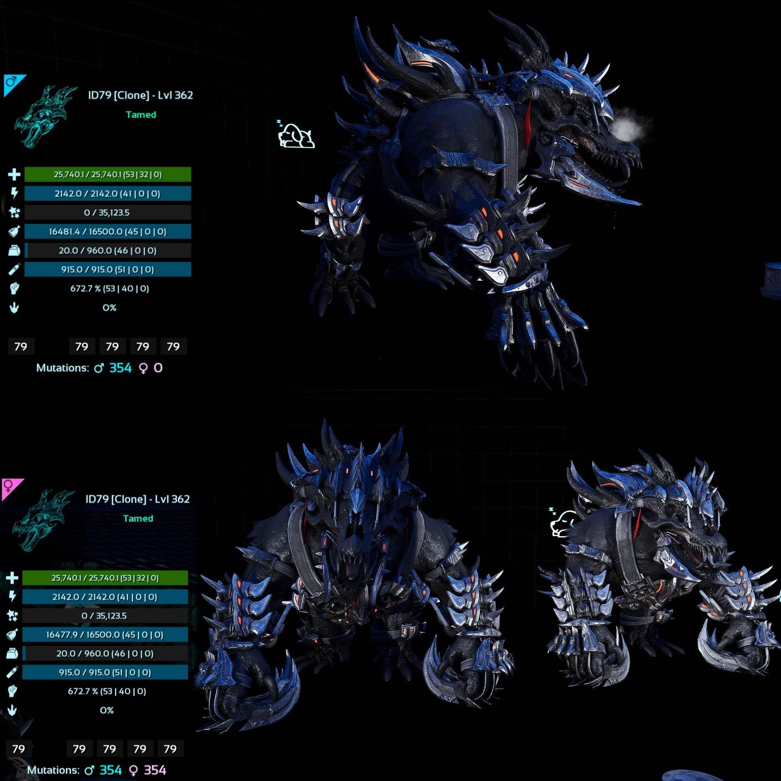 Ossidon 362 Lvl Max Clone ASA PVE 🦖ARK Survival Ascended