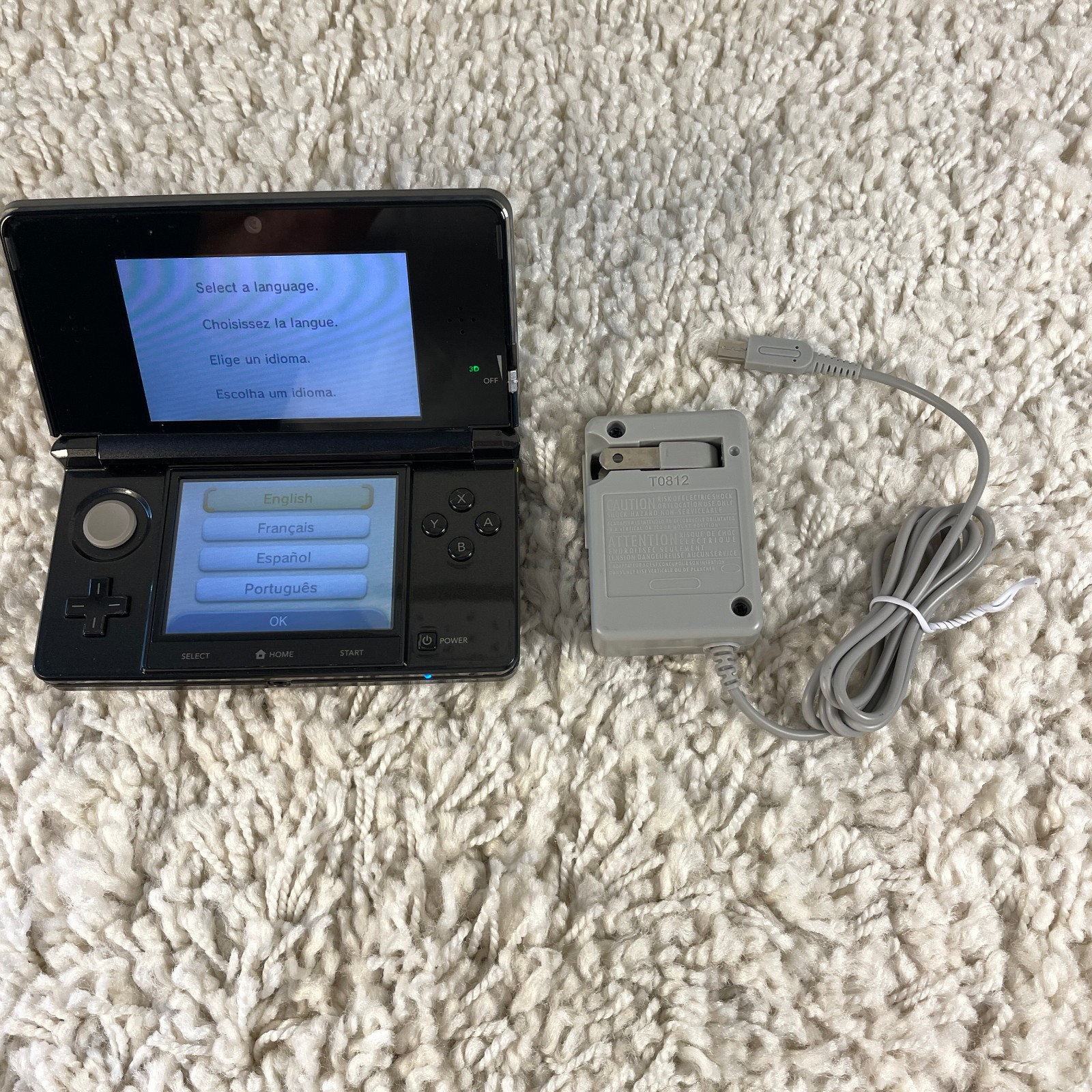 Nintendo 3DS Cosmo Black Handheld Console System CTR-001 Tested