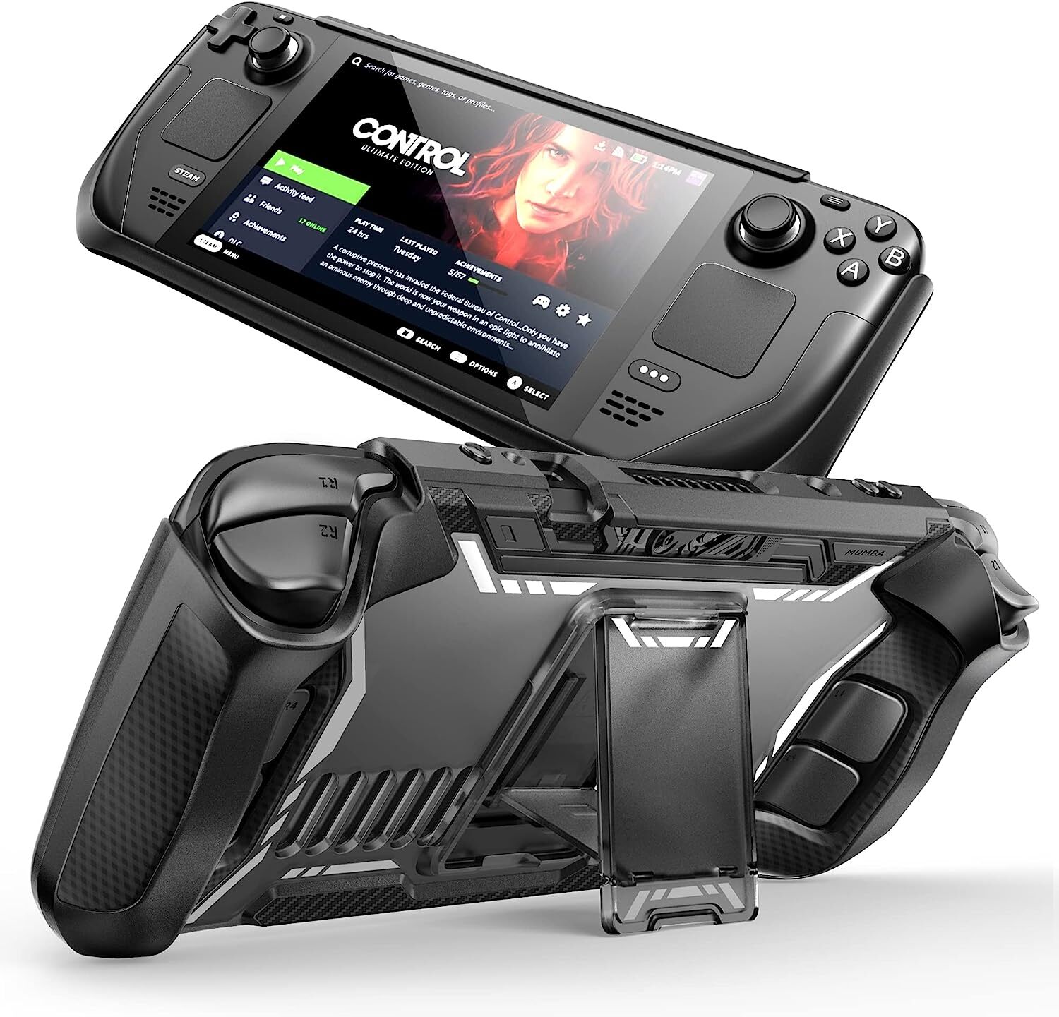 For Steam Deck OLED Grip Case Mumba Anti-Slip Shockproof Cover / Carrying Case