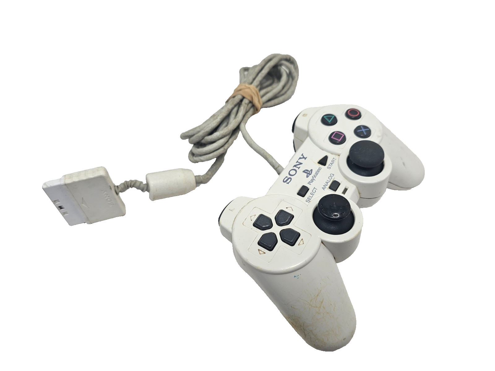 Sony PlayStation 2 PS2 DualShock 2 Wired Controller Ceramic White OEM SCPH-10010