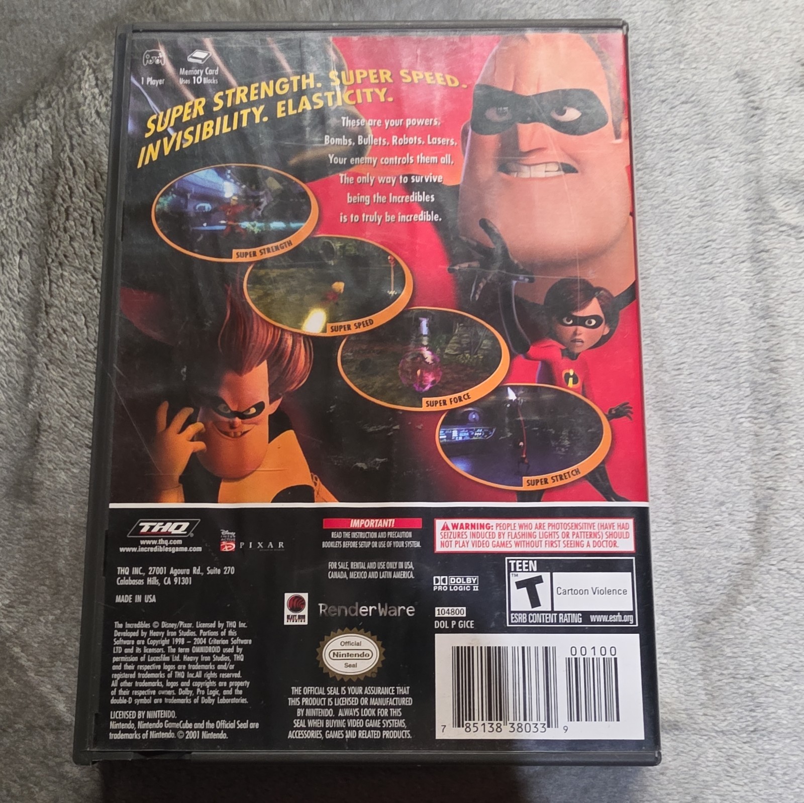 The Incredibles – Nintendo GameCube, Tested and Working