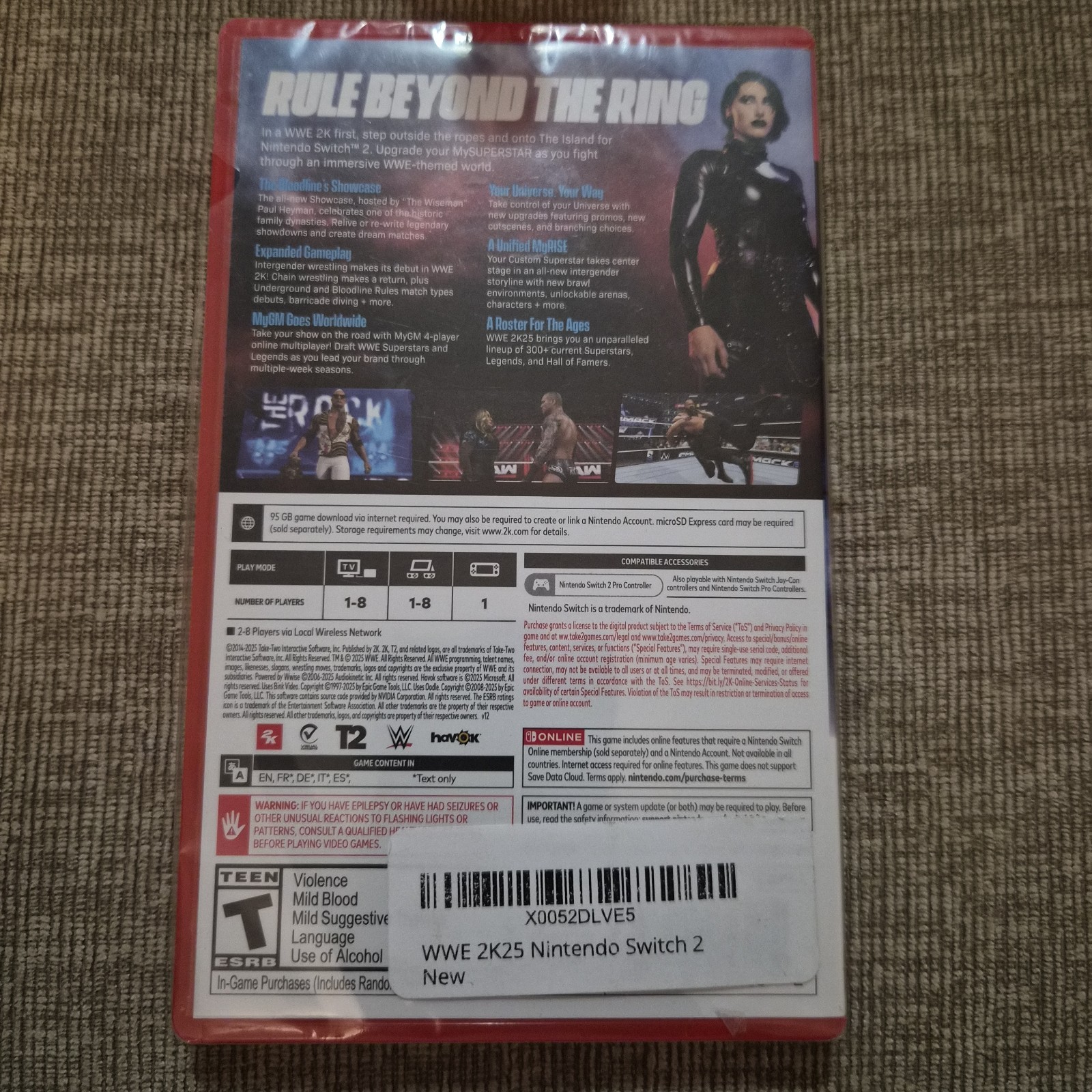 WWE 2K25 Code-In-Box – Nintendo Switch 2 BRAND NEW SEALED READY TO SHIP