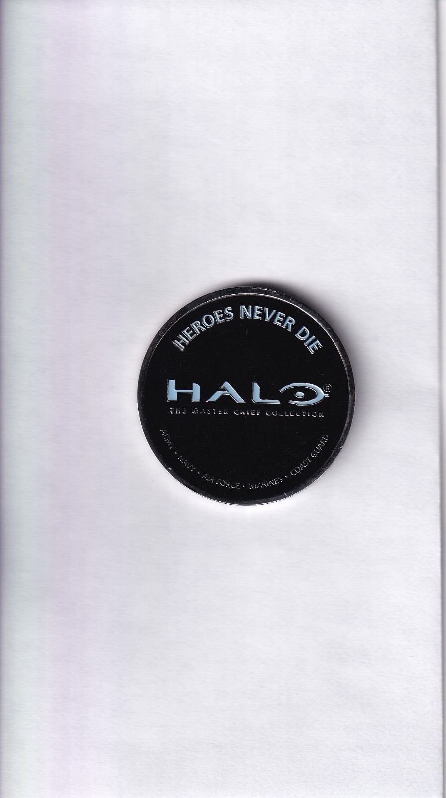 Halo Master Chief Collection Challenge Military Coin “Heroes Never Die”