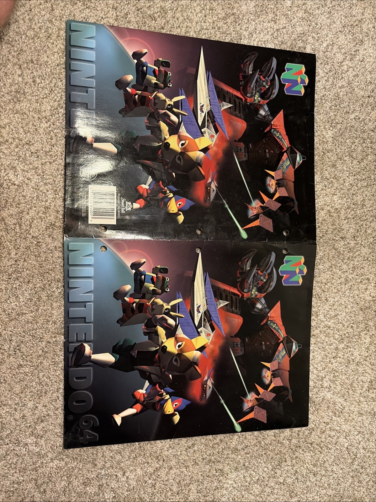 1999 Star Fox 64 Nintendo 64 N64 Stuart Hall Promotional Kid’s School Folder