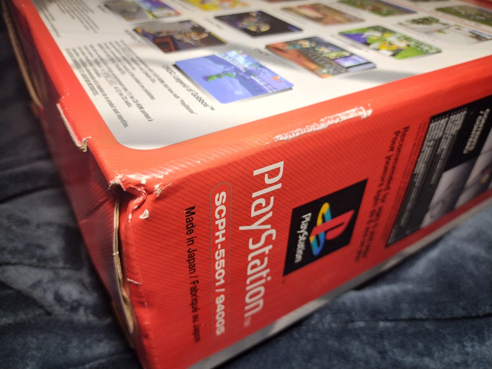 Empty Playstation 1 Console System Box, Foam, Protector & Manual Only PS1
