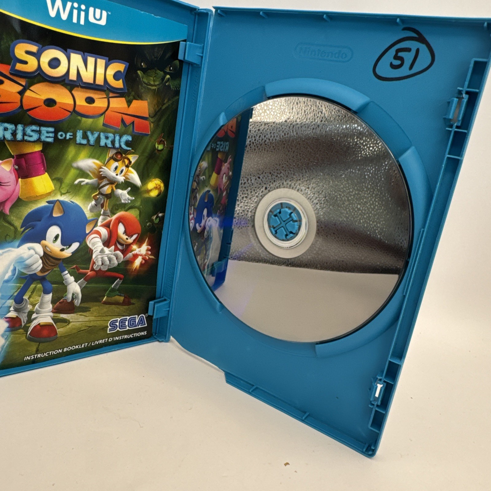 Sonic Boom: Rise of Lyric for Nintendo Wii U (2012) w / Case – Manual