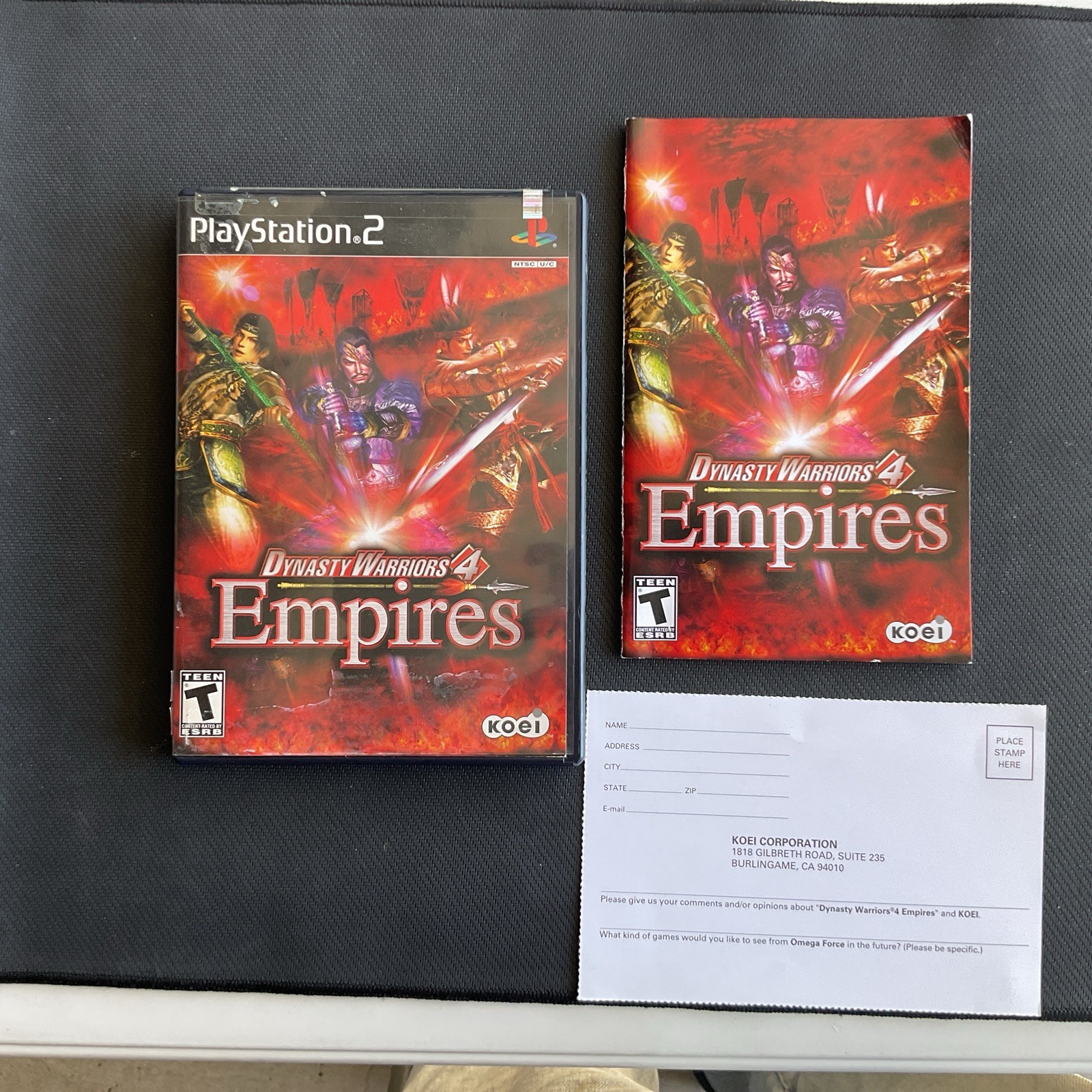 Dynasty Warriors 4 Empires CIB Sony PlayStation 2 2004