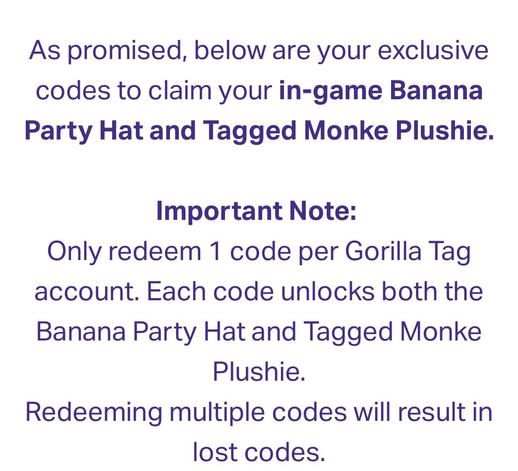 Makeship Gorilla Tag Tagged Lava Monke Plush Game Code Only