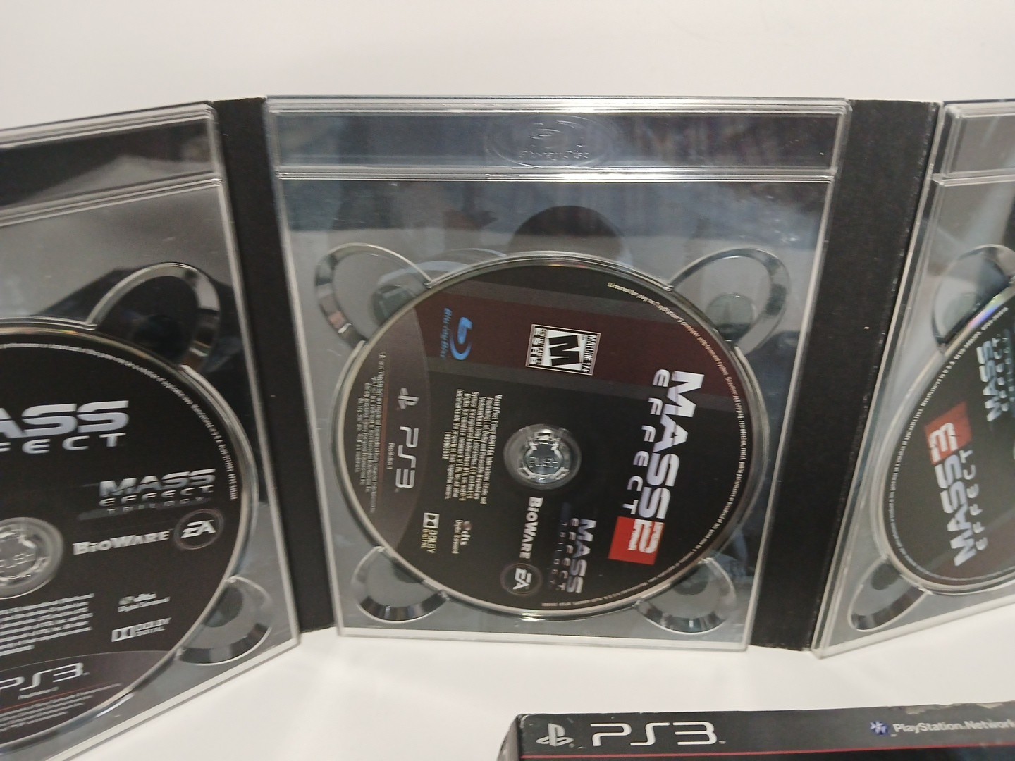 Sony PlayStation 3 PS3 TESTED Mass Effect Trilogy 1 2 3 W/ Slip Cover Mint Discs