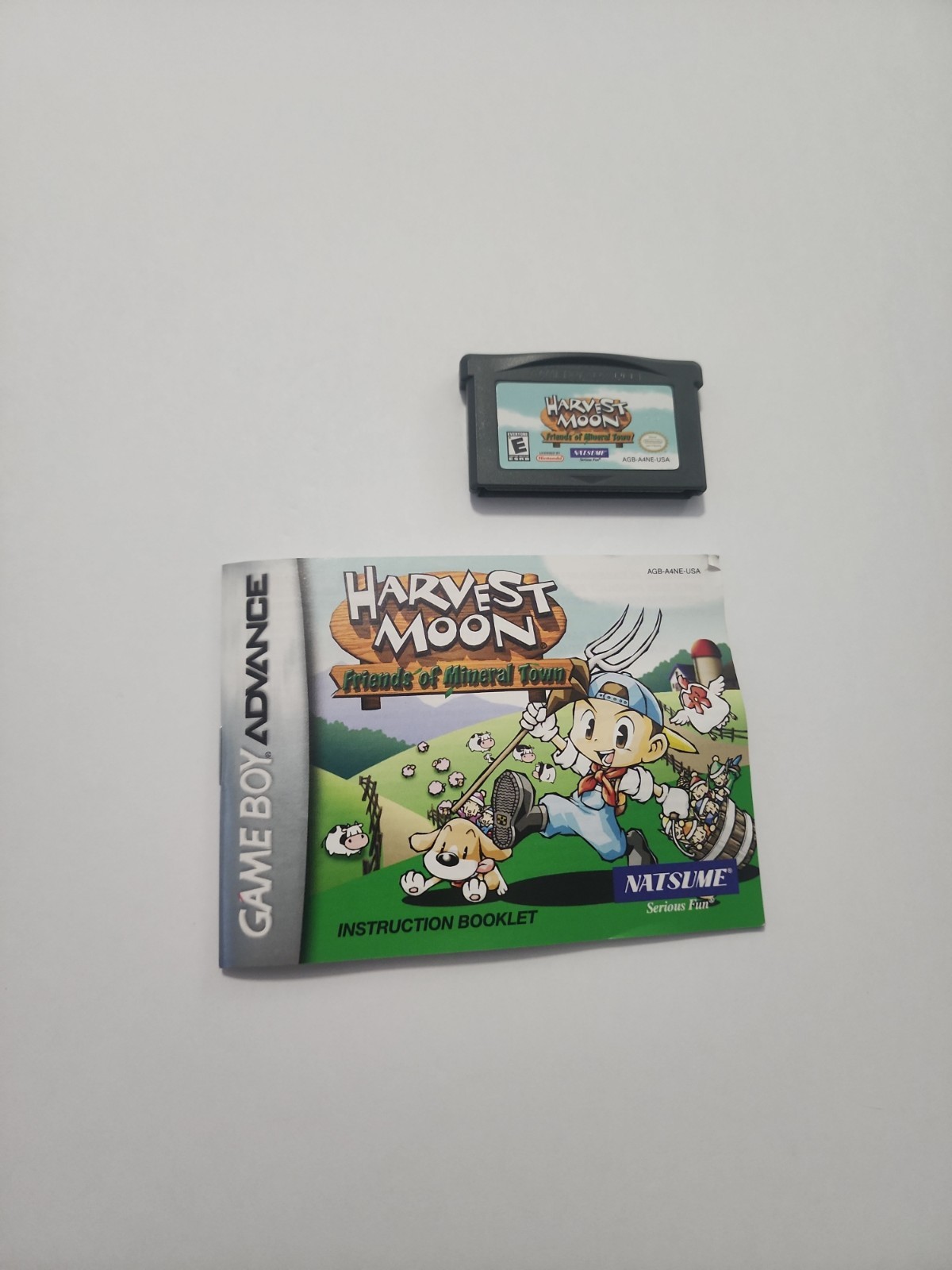 Harvest Moon: Friends of Mineral Town GBA Cartridge And Manual Tested Authentic