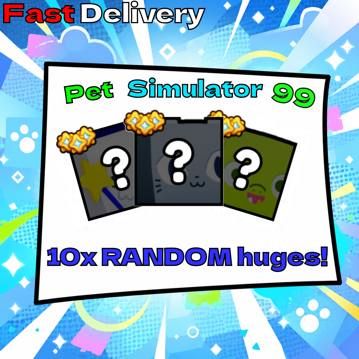 PET SIMULATOR 99 – PS99 – PET SIM 99 | 10-100x RANDOM Huges! | CHEAPEST!