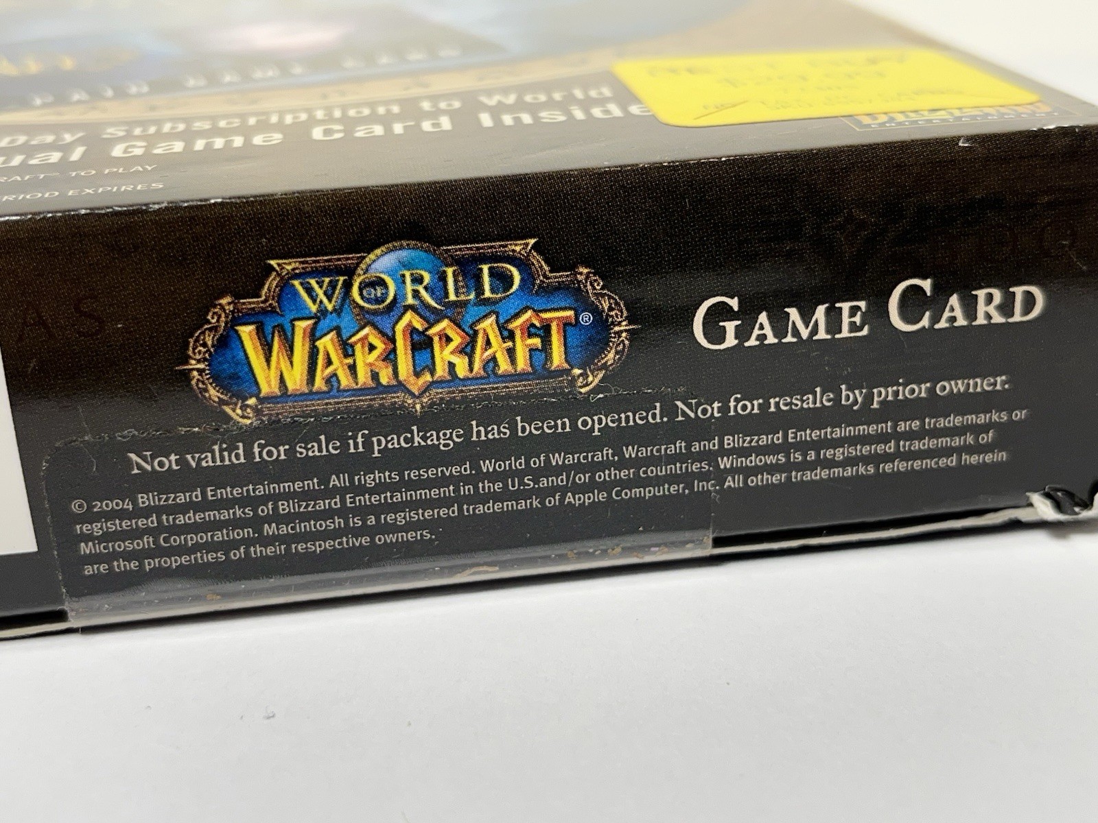 VTG World of Warcraft 60 Day Pre-Paid Game Card Box SEALED Collectible READ