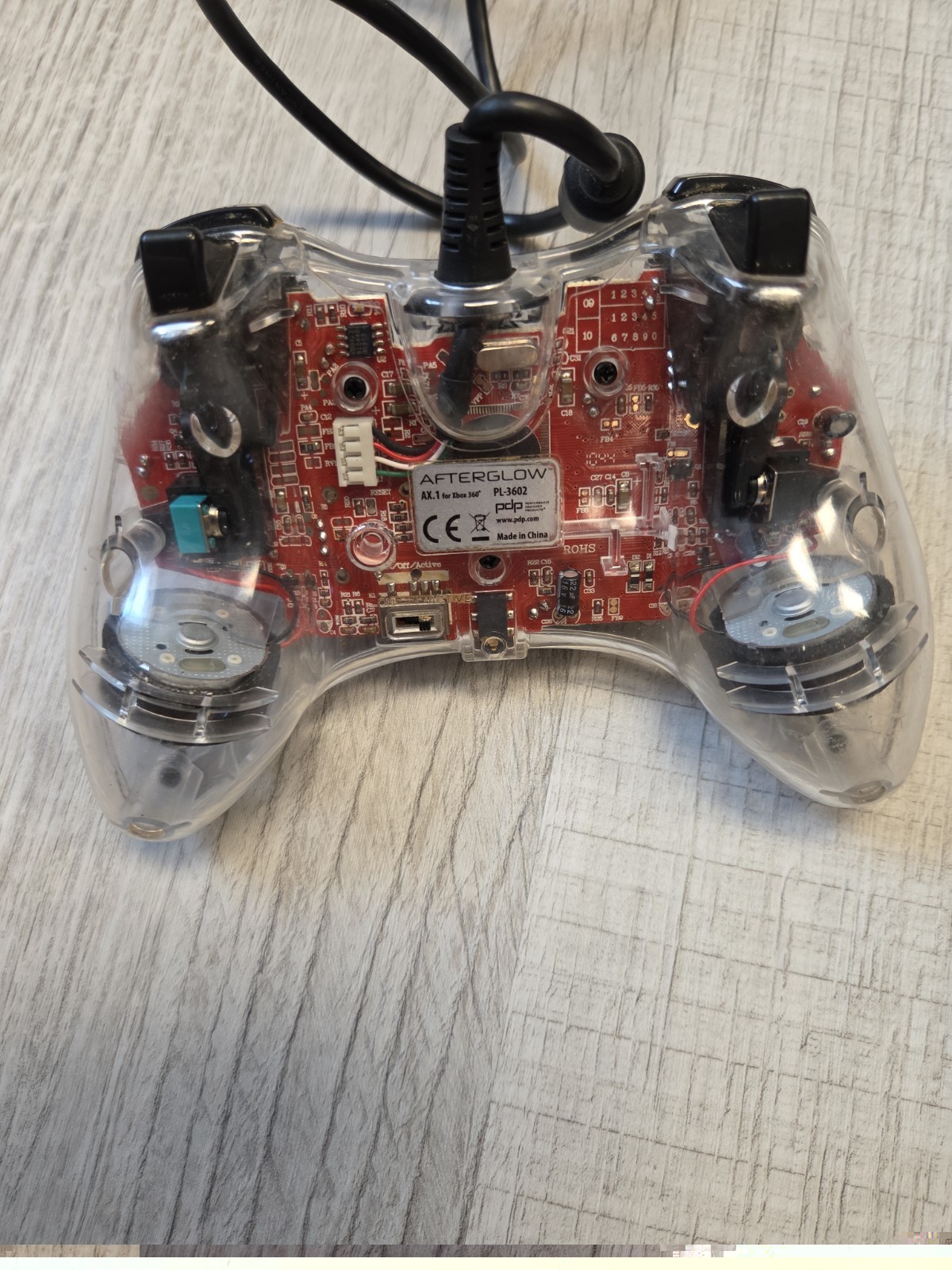 Afterglow AX.1 PL-3602 Wired USB Controller Xbox 360 Illuminated Clear Red