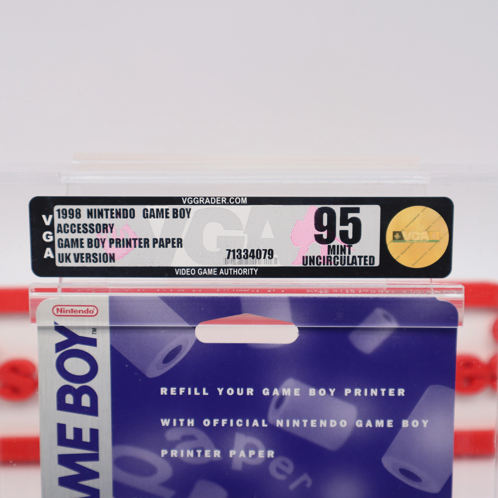 GAME BOY PRINTER PAPER – VGA GRADED 95 MINT UNCIRCULATED! NEW & Factory Sealed!