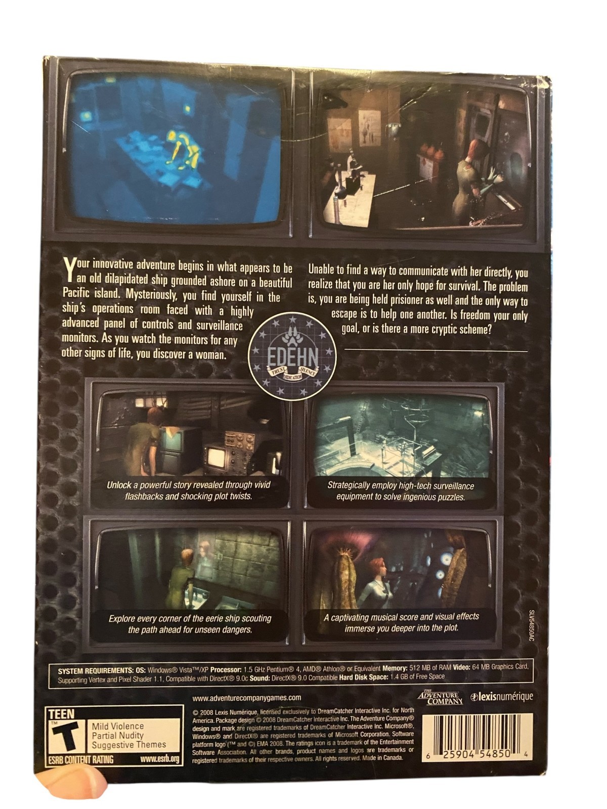 The EXperiment PC Computer Game By The Adventure Company 2008