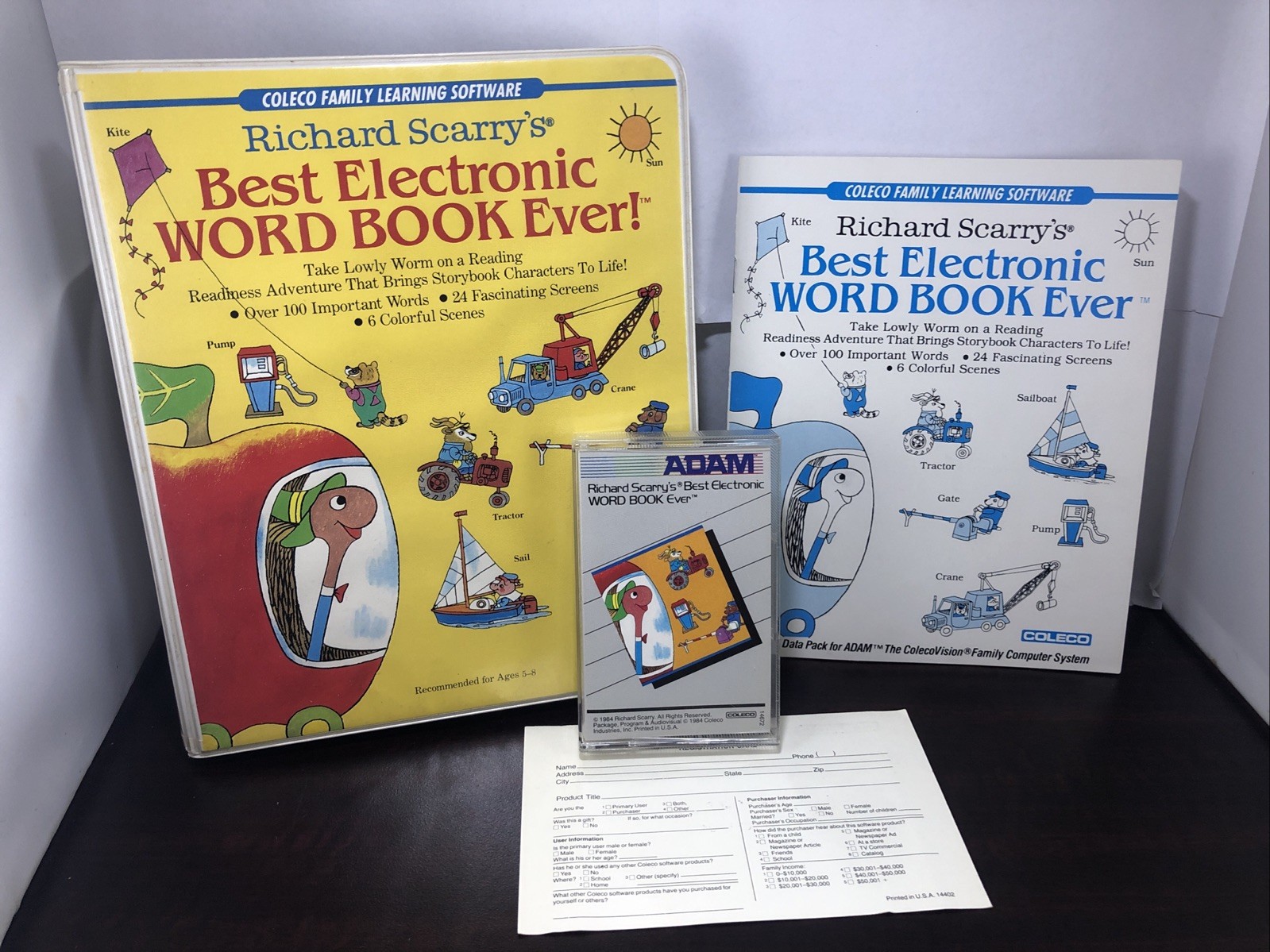 Richard Scarry’s Word Book Ever Adam Colecovision Vintage Rare With Manual