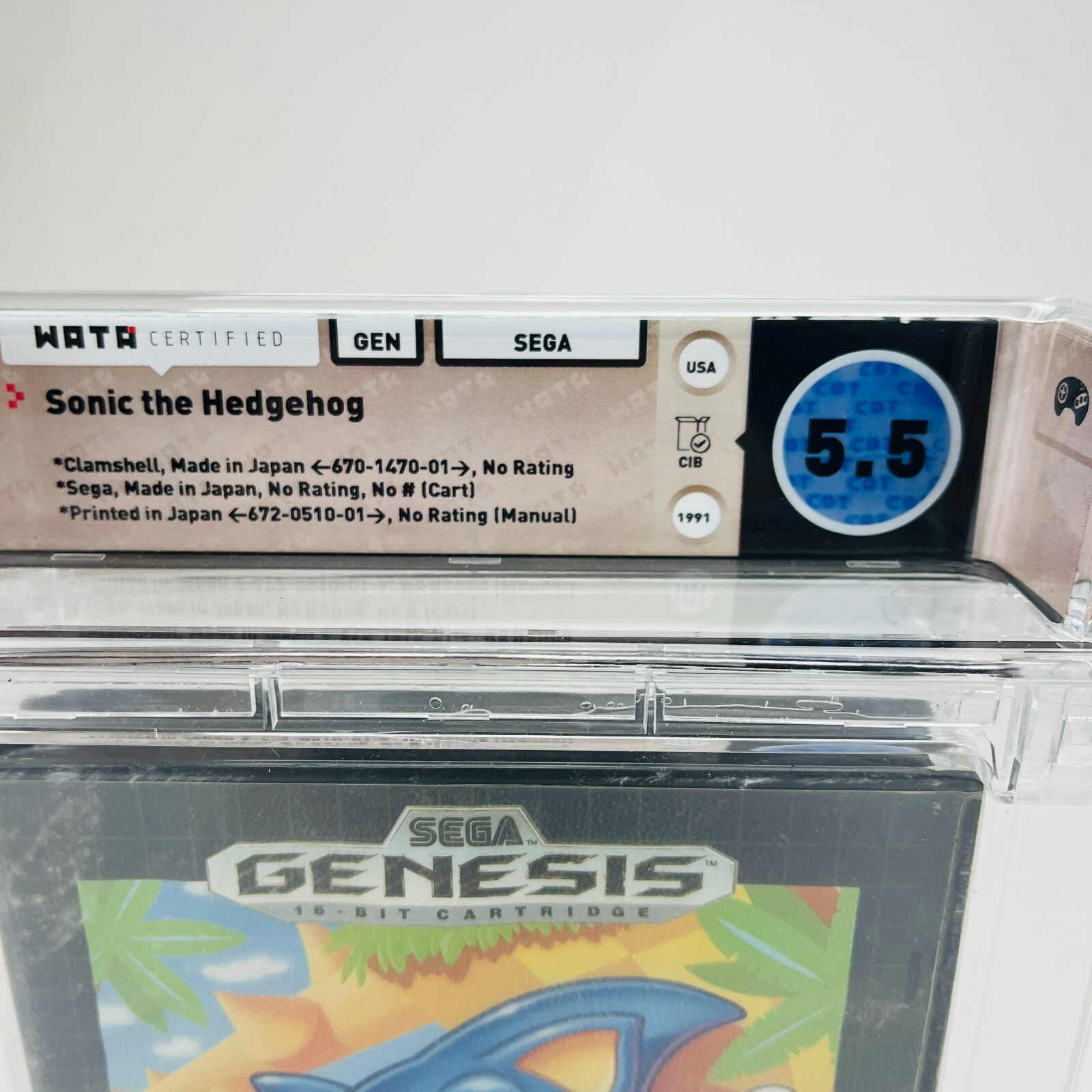 Sonic the Hedgehog – Sega Genesis Complete in Box Early Print VGA WATA 5.5 CIB