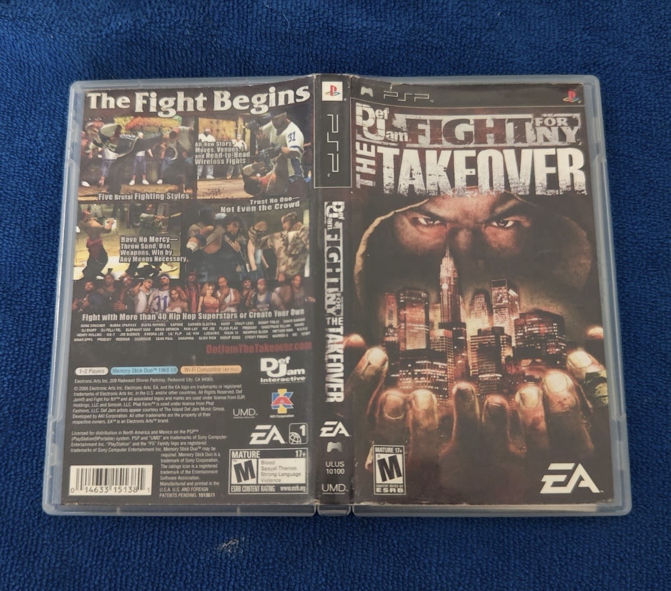 Def Jam Fight for NY The Takeover PSP UMD EA M NTSC-U/C Manual Included