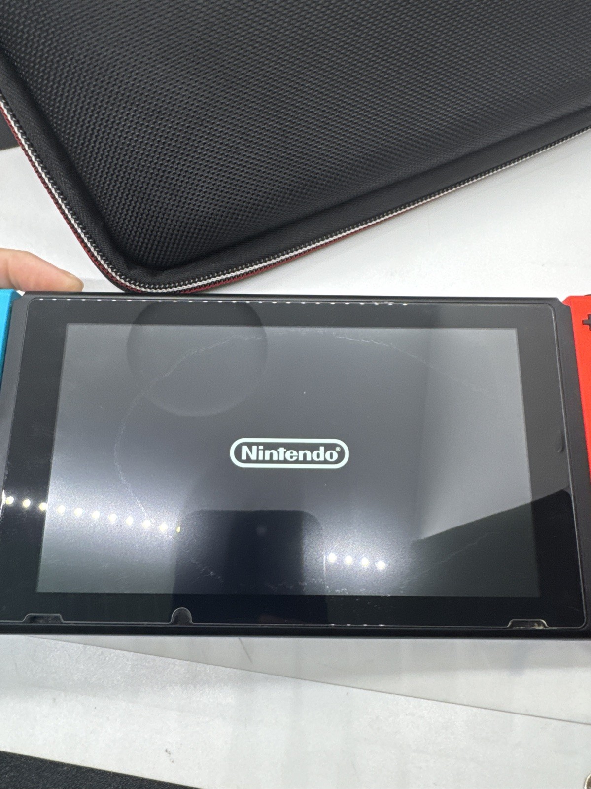 Nintendo Switch Console Neon Blue/Red Joy-Con Bundle w/ Dock NO HDMI