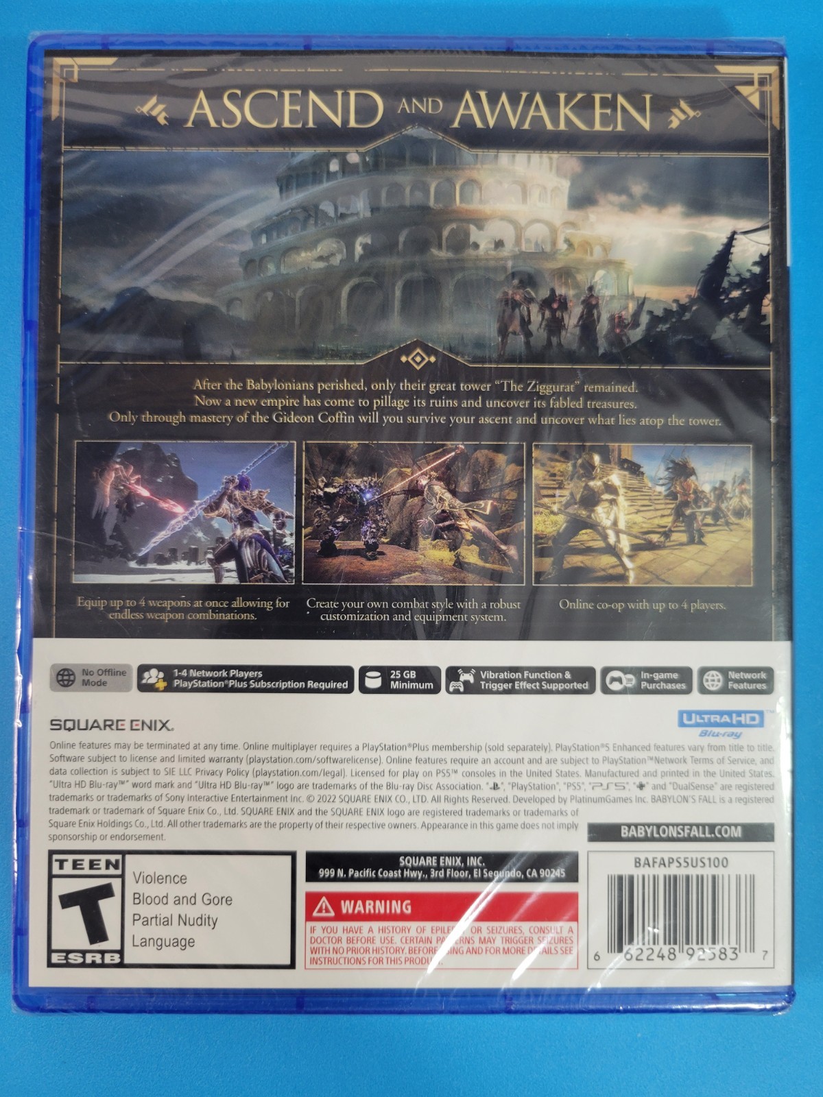 Babylon’s Fall Square Enix Sony Playstation 5 PS5 Brand New Sealed! Free Ship
