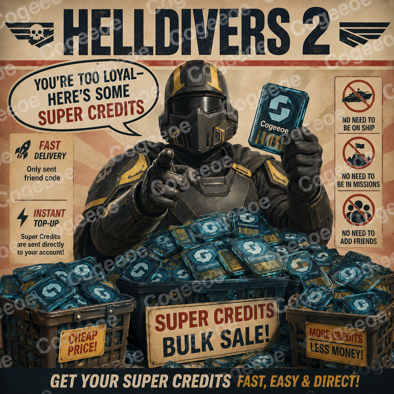 HELLDIVERS 2 – Farm Fast |SuperCredits💎|No Login|Instant Delivery|24/7