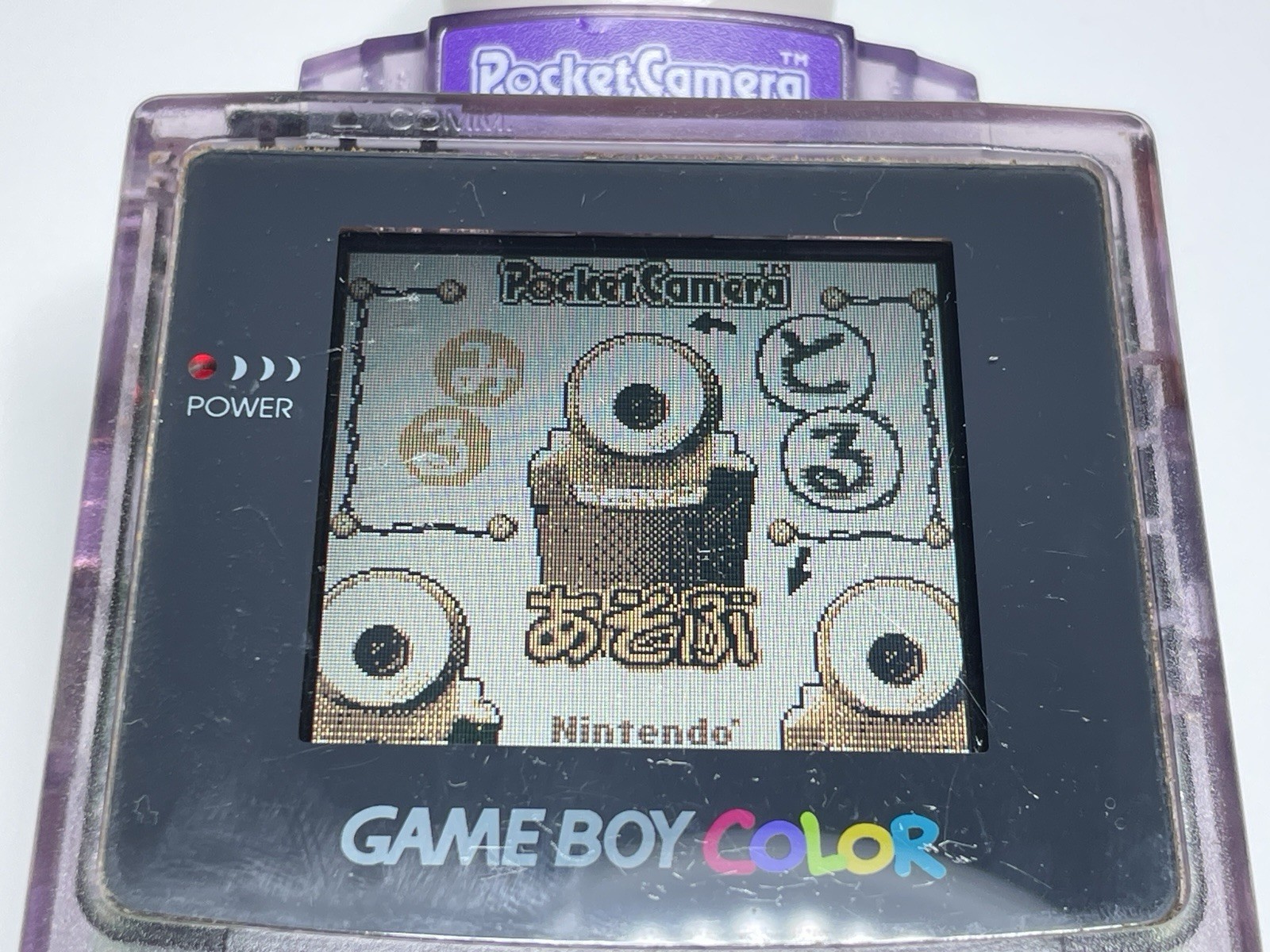 Gameboy Pocket Camera Clear Atomic Purple MGB-006 Nintendo Japan Import TESTED
