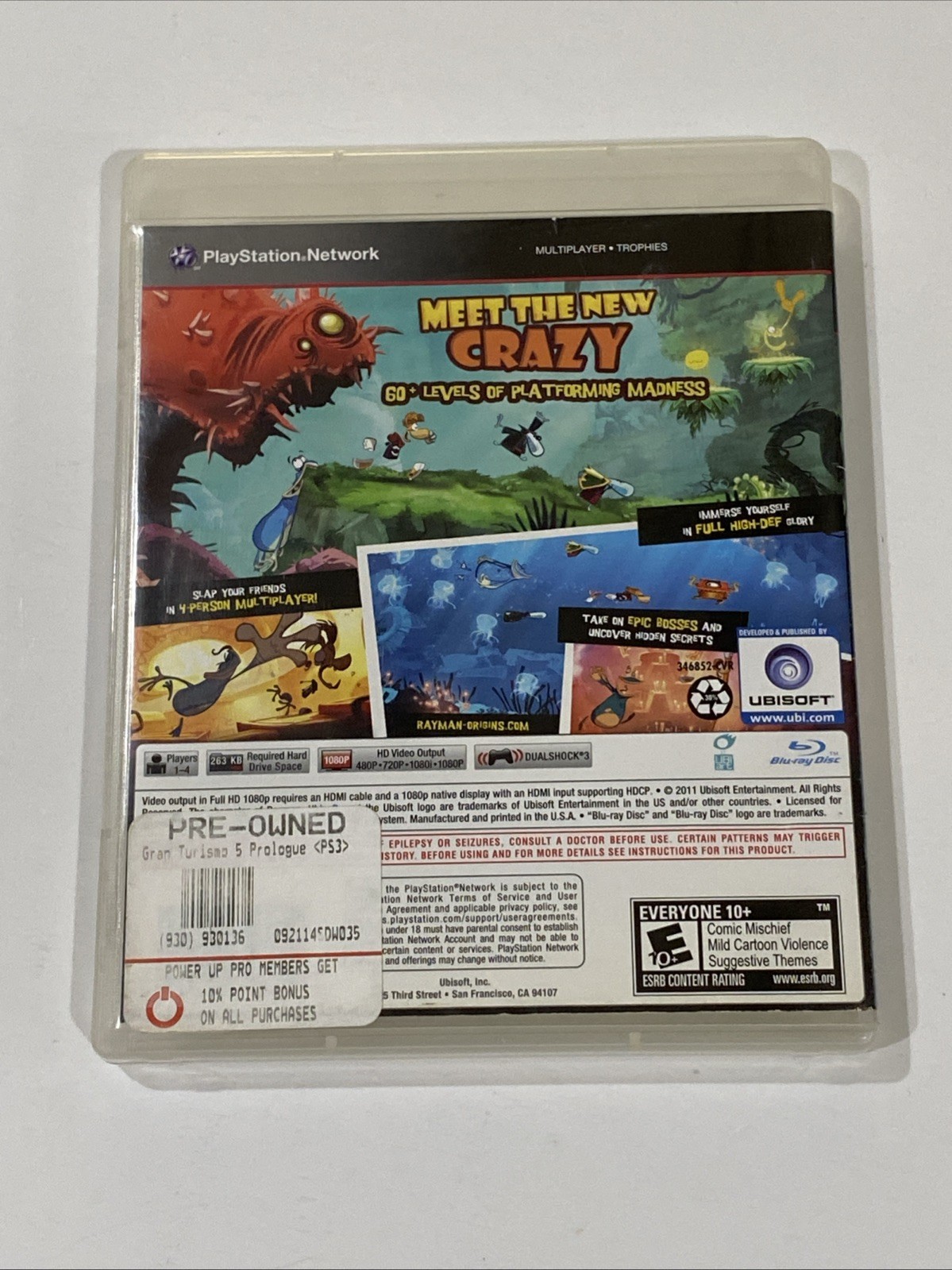 Rayman Origins (Sony PlayStation 3, 2011) Tested! Free Shipping!